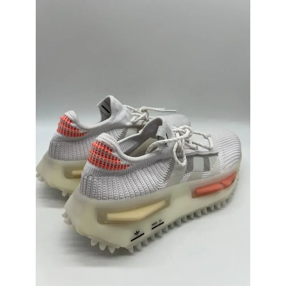 Adidas Women's NMD S1 Low Shoes Coral White HQ4465 Size 8 NWT.,